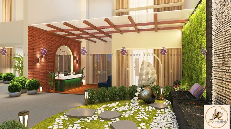 A warm, textured Luxe Habitat interior