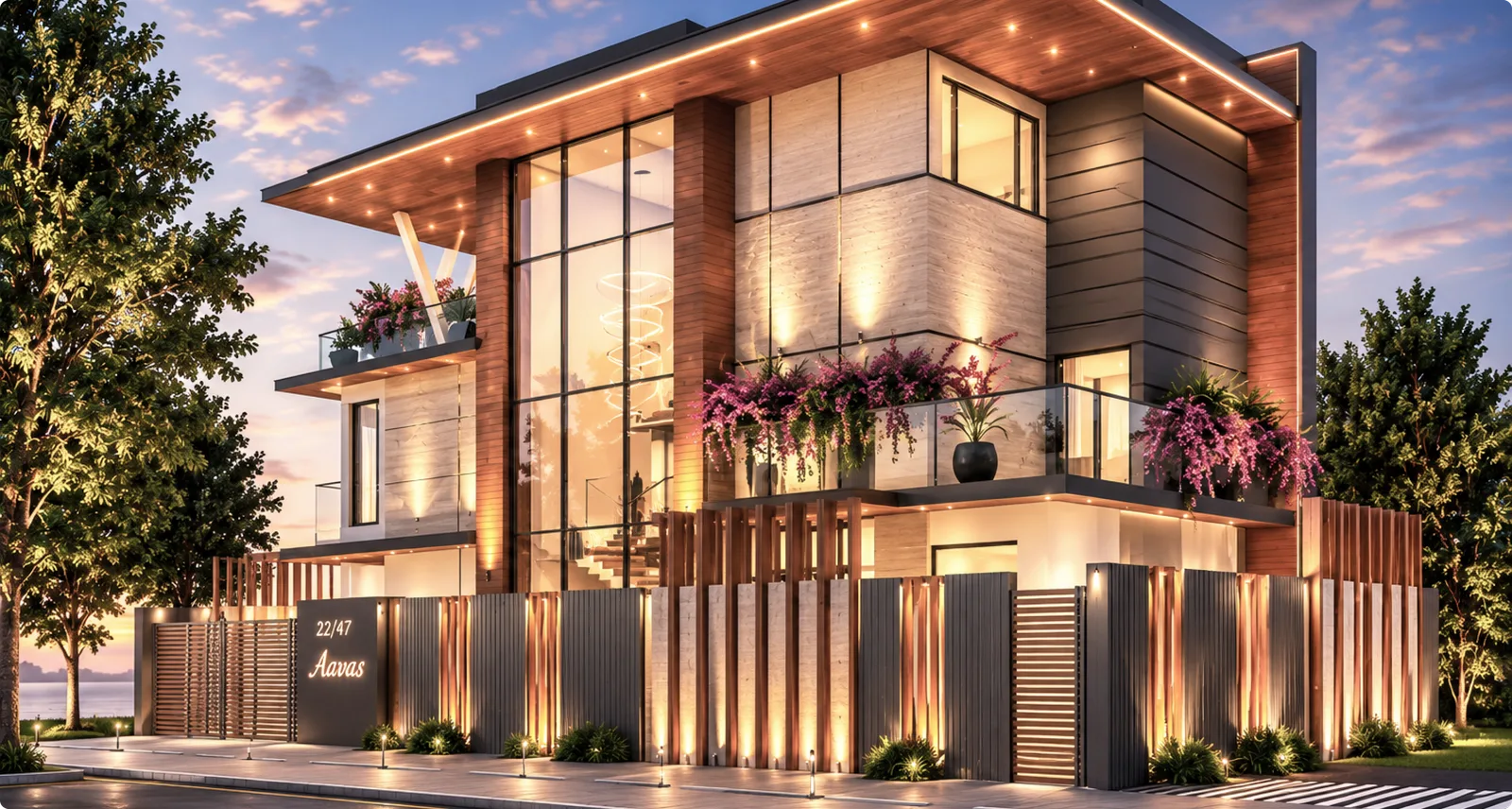 Regal Mention residence, Adelaide — exterior at dusk